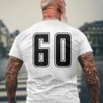 背番号 60 チーム短大スポーツ背番号付きユニフォーム メンズTシャツ バックプリント 高齢者への贈り物