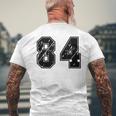 背番号 84 チーム短大スポーツ背番号付きユニフォーム メンズTシャツ バックプリント 高齢者への贈り物