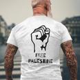 自由パレスチナ・ガザ反戦平和反占領 メンズTシャツ バックプリント 高齢者への贈り物