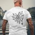 蜘蛛の巣 ハート かわいい ハロウィン ゴス メンズTシャツ バックプリント 高齢者への贈り物