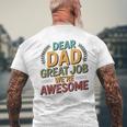 親愛なるお父さん素晴らしい仕事私たちは素晴らしい父の日ありがとう メンズTシャツ バックプリント 高齢者への贈り物