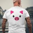 豚の顔 ハロウィン ティーカップ 豚 コスチューム ギフト メンズTシャツ バックプリント 高齢者への贈り物