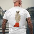 赤いふんどしの立っている男性 エゴン・シーレ作 1914 長袖tシャツ メンズTシャツ バックプリント 高齢者への贈り物