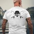 釣り帽子 釣り竿 スカル フィッシング バックプリント メンズTシャツ バックプリント 高齢者への贈り物