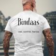 面白いインドの「Bindaas」 メンズTシャツ バックプリント 高齢者への贈り物