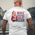 面白いクリスマスグレートアゲイントランプサンタファンusaホリデー 2024 メンズTシャツ バックプリント 高齢者への贈り物