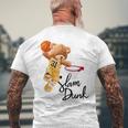 面白いテディベア スラムダンク テディベア バスケットボール メンズTシャツ バックプリント 高齢者への贈り物