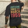 1959年3月から素晴らしい70歳の誕生日プレゼント。 メンズTシャツ バックプリント 彼への贈り物
