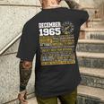 1965年 12月座 誕生日ギフト Born 12月agitarius メンズTシャツ バックプリント 彼への贈り物