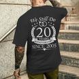 2005年結婚20周年から20年を続けています。 メンズTシャツ バックプリント 彼への贈り物