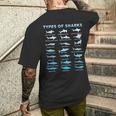 21種類のサメの海洋生物学者シャークtシャツ シャークtシャツ メンズTシャツ バックプリント 彼への贈り物