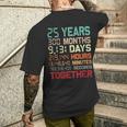 25 Años Juntos Pareja 25 Aniversario De Boda Camiseta Hombre Estampado Espalda Regalos para él