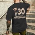 30歳の誕生日 メンズ レディース オリジナル 素晴らしいテディベア メンズTシャツ バックプリント 彼への贈り物