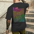 314 数学物理の先生 314 円周率 メンズTシャツ バックプリント 彼への贈り物
