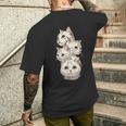 4 匹のかわいい猫 猫愛好家に最適 メンズTシャツ バックプリント 彼への贈り物