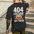 404 コスチューム未発見 ピクセルアート ハロウィンデザイン メンズTシャツ バックプリント 彼への贈り物