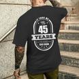 45歳の誕生日プレゼント 男性年齢45歳 レトロパパ 1975年 メンズTシャツ バックプリント 彼への贈り物