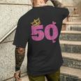 50歳の誕生日 王冠 50歳の誕生日 メンズTシャツ バックプリント 彼への贈り物