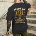 50歳ギフト メンズ ヴィンテージ 1974年 50歳の誕生日 メンズTシャツ バックプリント 彼への贈り物