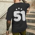 51 歳の誕生日番号 51 バルーン 51 歳の誕生日 メンズTシャツ バックプリント 彼への贈り物