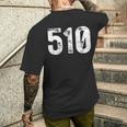510 市外局番 オークランド Ca 携帯電話 市外局番510 メンズTシャツ バックプリント 彼への贈り物