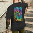 51歳の誕生日の面白いシャツ オールドメーター 面白い51歳ギフト メンズTシャツ バックプリント 彼への贈り物