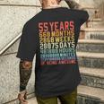55 歳 お誕生日 55 Years Birthday 55 回目の誕生日プレゼント メンズTシャツ バックプリント 彼への贈り物