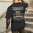 60歳の誕生日プレゼント 男性神話 1965年5月 メンズTシャツ バックプリント 彼への贈り物