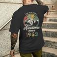 62歳の誕生日 1963年創業のレトロな山々 メンズTシャツ バックプリント 彼への贈り物