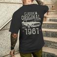 64歳の誕生日 1961年クラシックカー メンズTシャツ バックプリント 彼への贈り物