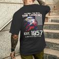 67 歳の誕生日 メンズ オリジナル ヴィンテージ 1957 メンズTシャツ バックプリント 彼への贈り物
