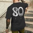 80歳の誕生日バルーン 装飾バルーン 80年目 メンズTシャツ バックプリント 彼への贈り物