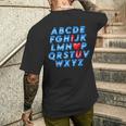 Abc アルファベット I Love You 英語 先生 バレンタインデー メンズTシャツ バックプリント 彼への贈り物