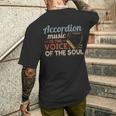 Accordion Music Is Theoice Of Theoul アコーディオン メンズTシャツ バックプリント 彼への贈り物
