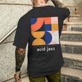 Acid Jazz ヴィンテージジャズミュージックバンド ミニマルtシャツ メンズTシャツ バックプリント 彼への贈り物