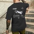 Airbus-A318 エアクラフト ホワイト メンズTシャツ バックプリント 彼への贈り物