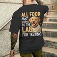 All Food Must Go To The Lab For Testing メンズTシャツ バックプリント 彼への贈り物