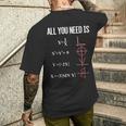 All You Need Is Love 面白くてかわいい数学方程式 メンズTシャツ バックプリント 彼への贈り物