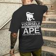 Always Be Yourself Ape メンズ レディース 猿 ゴリラ メンズTシャツ バックプリント 彼への贈り物