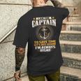 I Am The Captain メンズTシャツ バックプリント 彼への贈り物