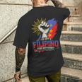 I Am Not A Filipino For Nothing ファイトサポーター サラ・ドゥテルテ メンズTシャツ バックプリント 彼への贈り物
