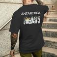 Antarctica Pinguins Birds Poleouth Antarctic Experience メンズTシャツ バックプリント 彼への贈り物
