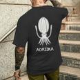 Aoriika アオリイカ イカ 願掛け 釣り好き 海釣り 趣味 おもしろ 魚好き 趣味釣り 船釣り 釣り メンズTシャツ バックプリント 彼への贈り物