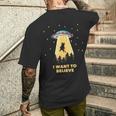 Area 51 Ufoハンターtシャツ エイリアン誘拐 I Want To Believe メンズTシャツ バックプリント 彼への贈り物