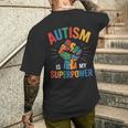 Autism Is Myuperpower 自閉症啓発パズル プライド メンズTシャツ バックプリント 彼への贈り物