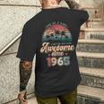 Awesomeince 1965 パームツリー 60歳の誕生日 メンズTシャツ バックプリント 彼への贈り物