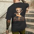 Ballerina Cappuccina Brainrot メンズTシャツ バックプリント 彼への贈り物