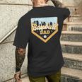 Baseball Dad Home Plate Ice Cream Drip Father's Day Daddy Men's T-shirt Back Print Gifts for Him