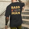 Bass Man 面白いバスプレーヤー ギタリスト ベーシスト ミュージシャン メンズTシャツ バックプリント 彼への贈り物