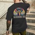 Bassotto Papà Amante Dei Cani Colorato Artistico Bassotto Proprietario T-shirt da uomo con stampa posteriore Regalos para él